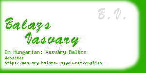 balazs vasvary business card